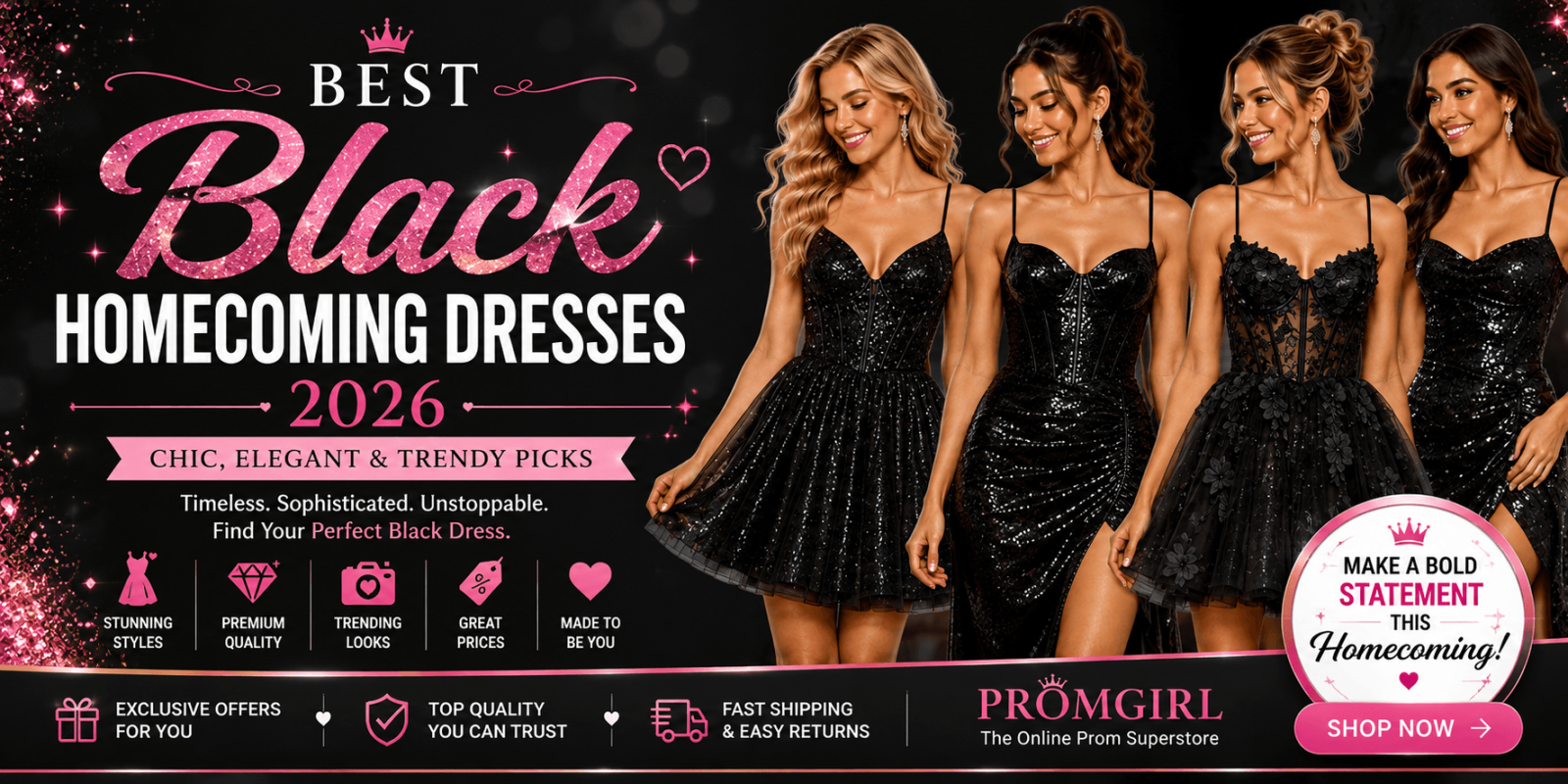 Best Black Homecoming Dresses 2026