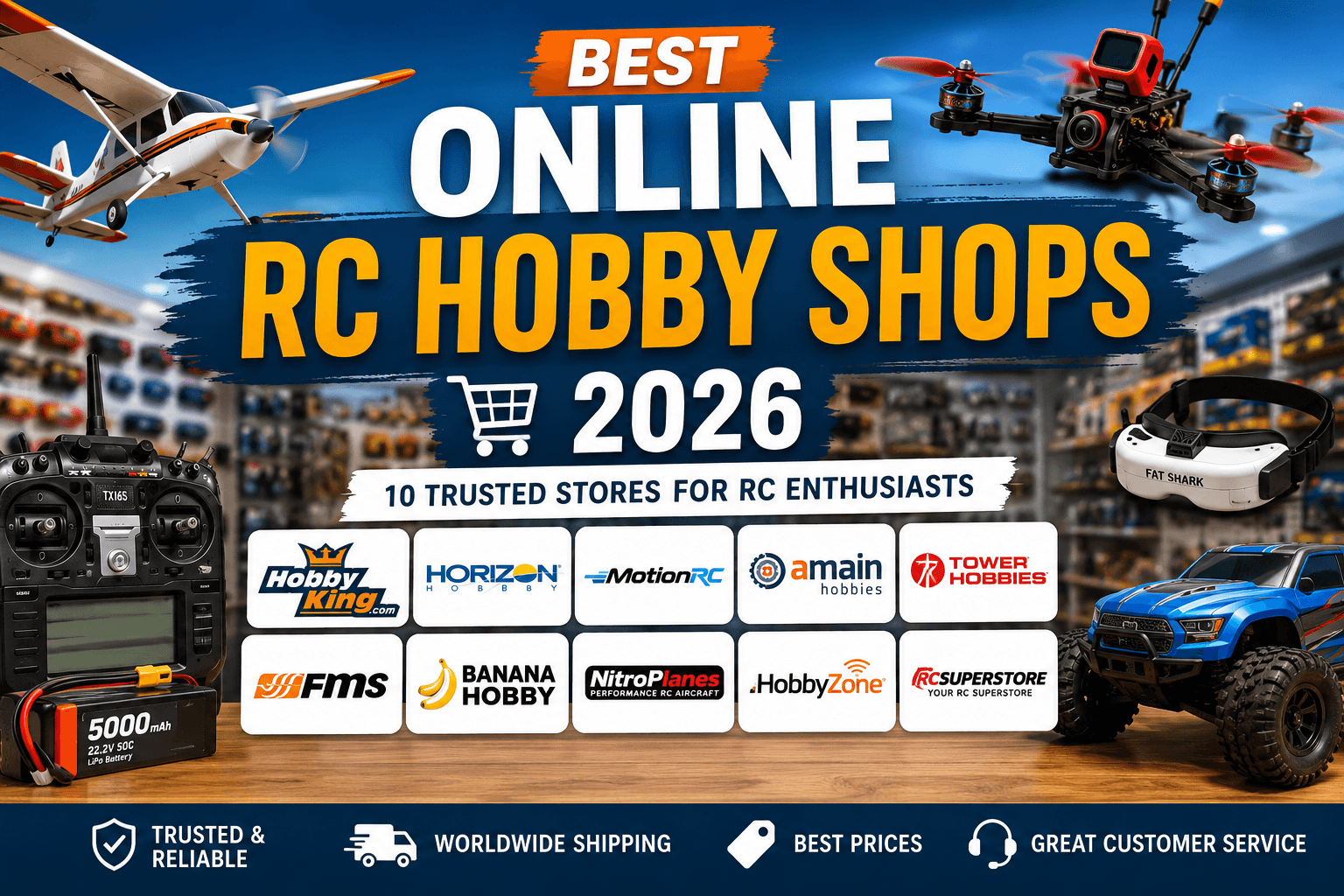 Best Online RC Hobby Shops 2026 (Compare Prices, Shipping & Selection)
